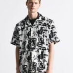 ABSTRACT PRINT LINEN SHIRT