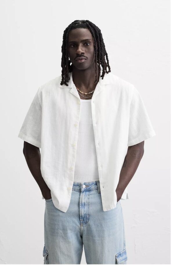 STRIPED JACQUARD SHIRT - Image 1