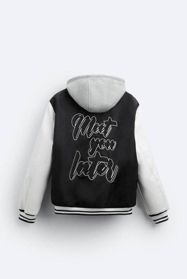 VARSITY JACKET WITH HOOD - Image 5