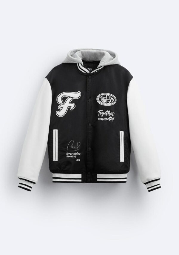 VARSITY JACKET WITH HOOD - Image 4