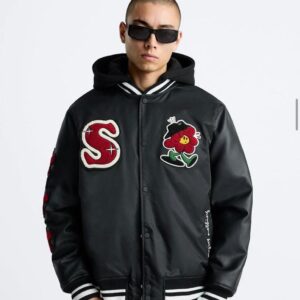 VARSITY JACKET WITH HOOD