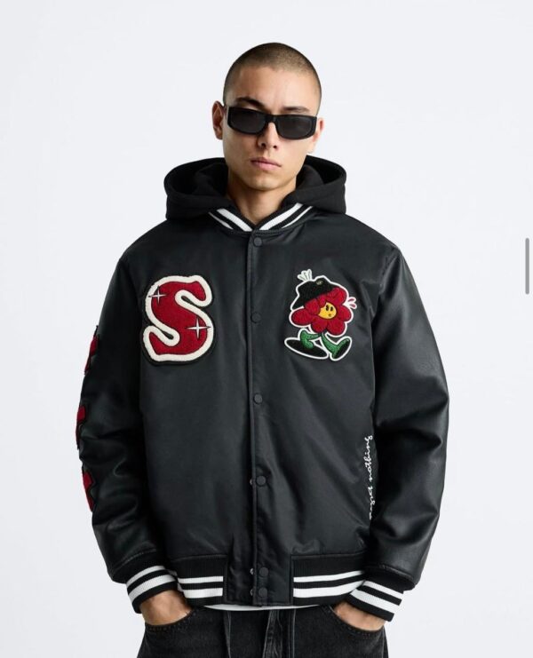 VARSITY JACKET WITH  HOOD - Image 1