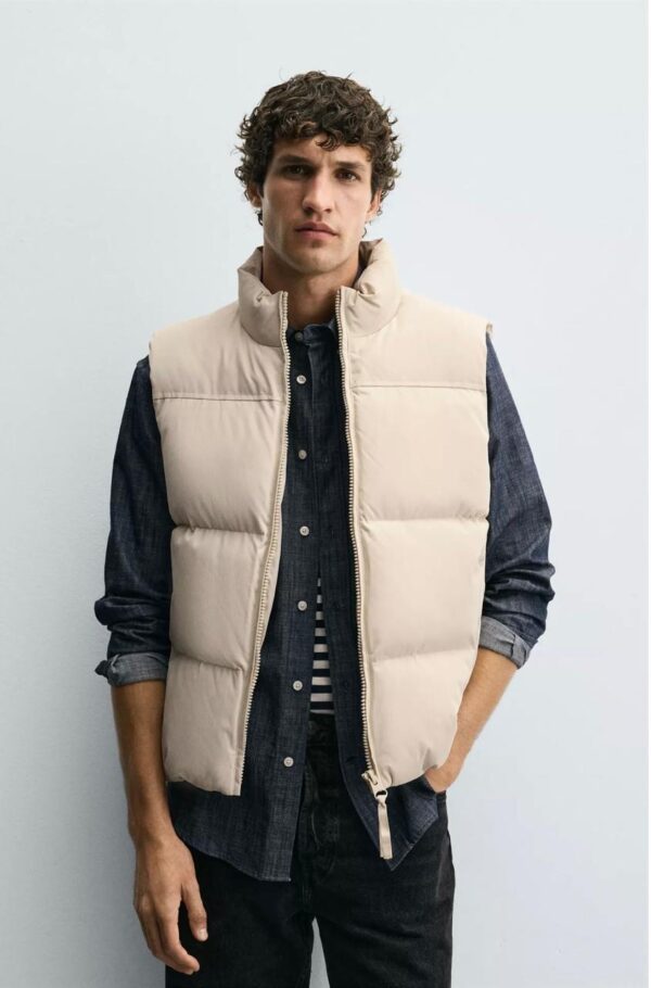 REGULAR FIT PADED GILET - Image 1