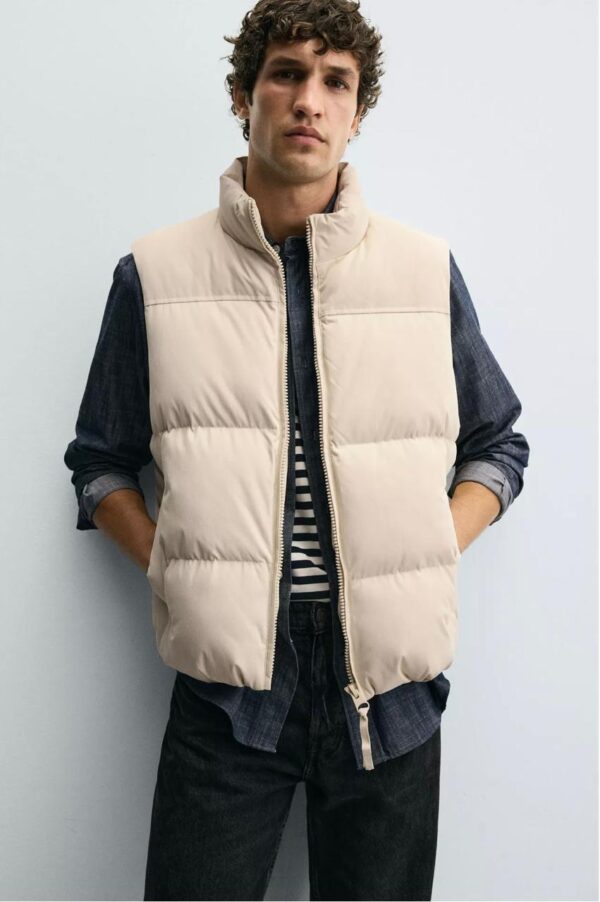 REGULAR FIT PADED GILET - Image 5