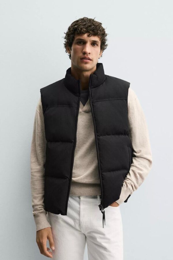 REGULAR FIT PADED GILET - Image 1