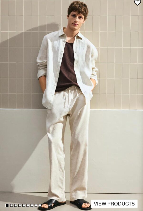 LINEN BLEND TROUSER - Image 2