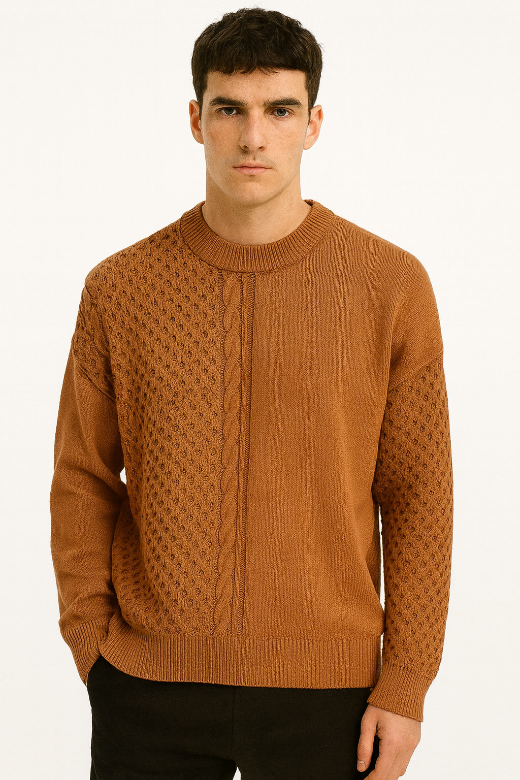 23A8230C-AEA5-4F79-BD8B-9A68267A4457 CABLE KNIT SWEATER - Image 1