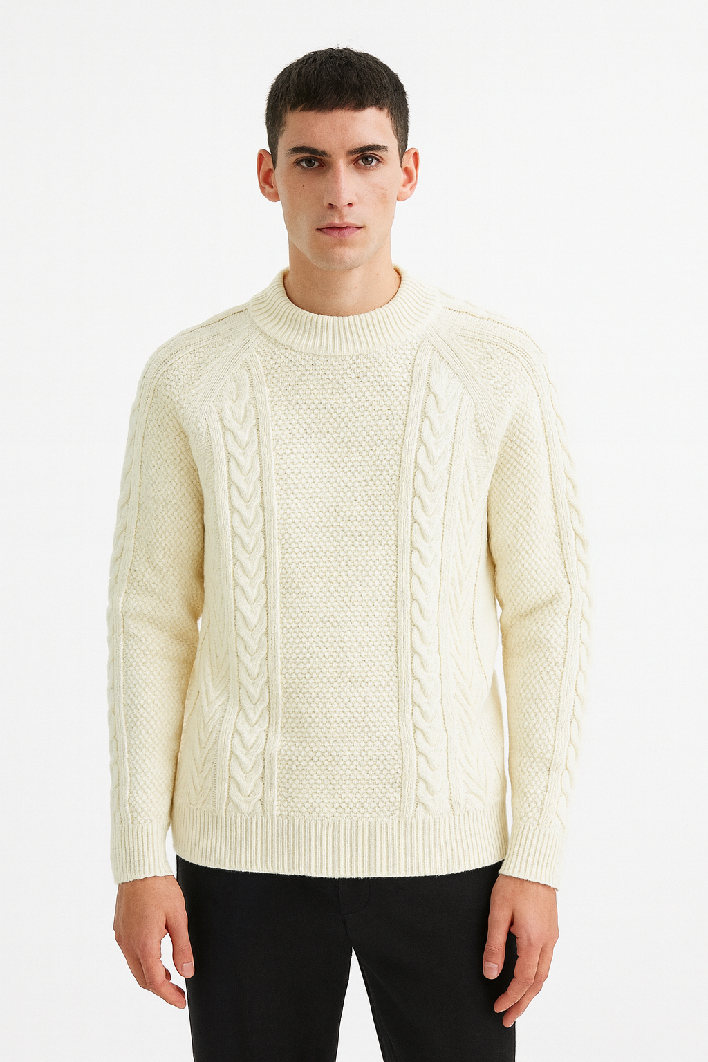 7F41B94C-5DBF-4C79-92A8-8A9486E855C6 CABLE KNIT SWEATER - Image 1