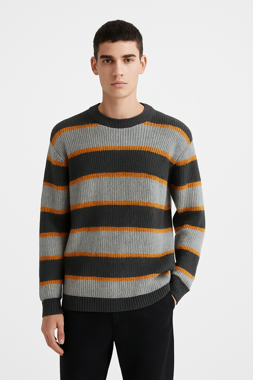 9CDA11E1-5255-428E-9503-EA429BDB986C STRIPED SWEATER - Image 1