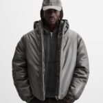 LEATHER PUFFER JACKET