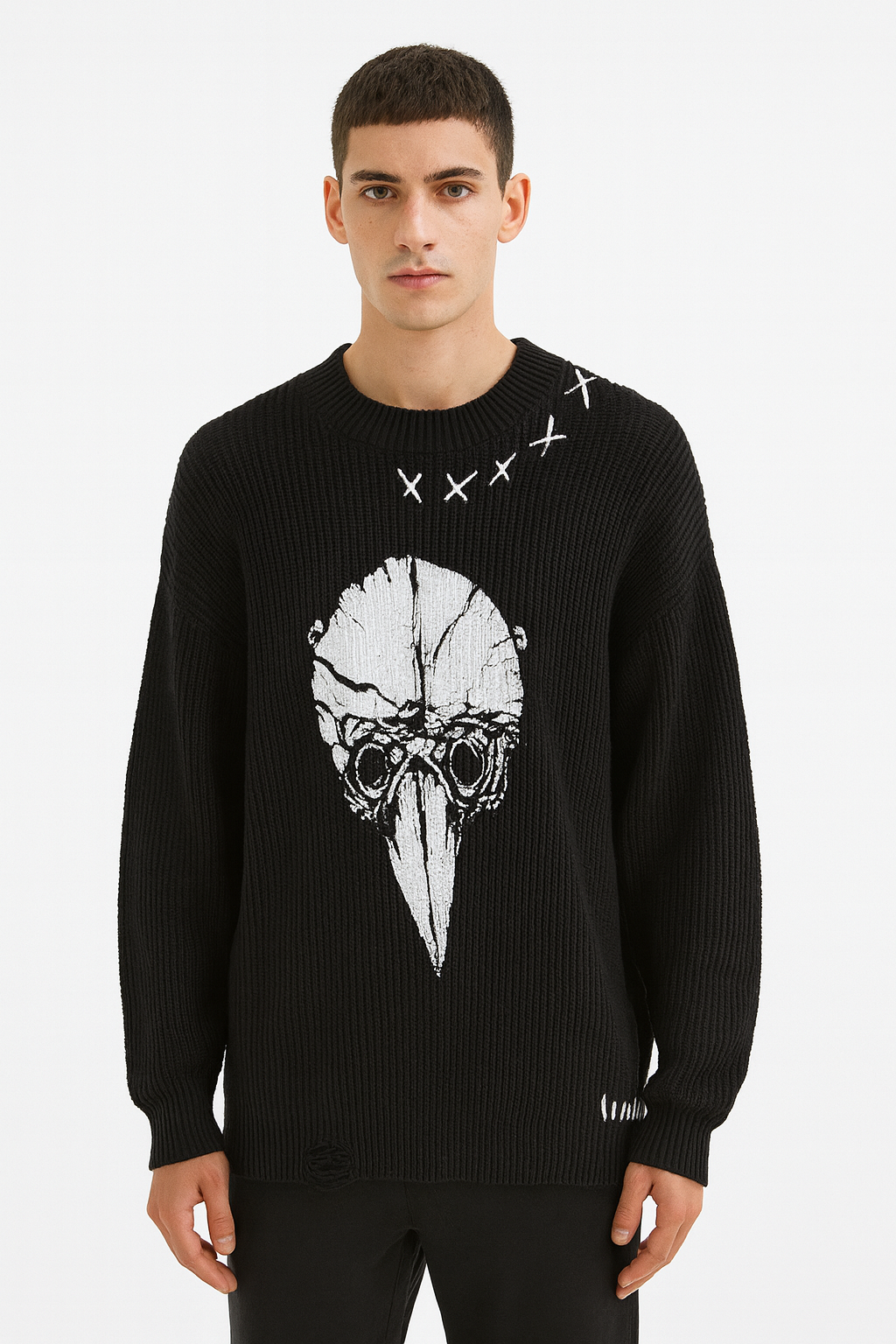 DDC2EBEC-43F6-4D5C-8FEE-55641502F1DF SKULL PRINT SWEATER - Image 1