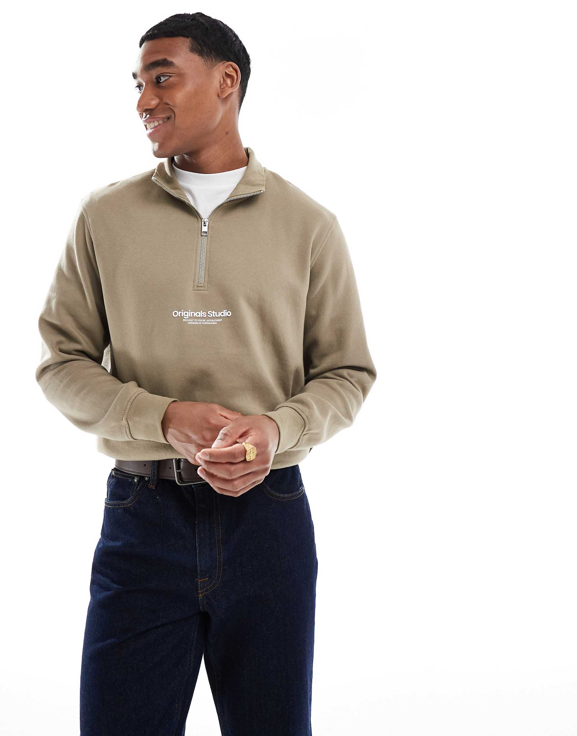 IMG_7240 HALF ZIP SWEATSHIRT - Image 1