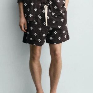 TEXTURED JACQUARD SHORTS