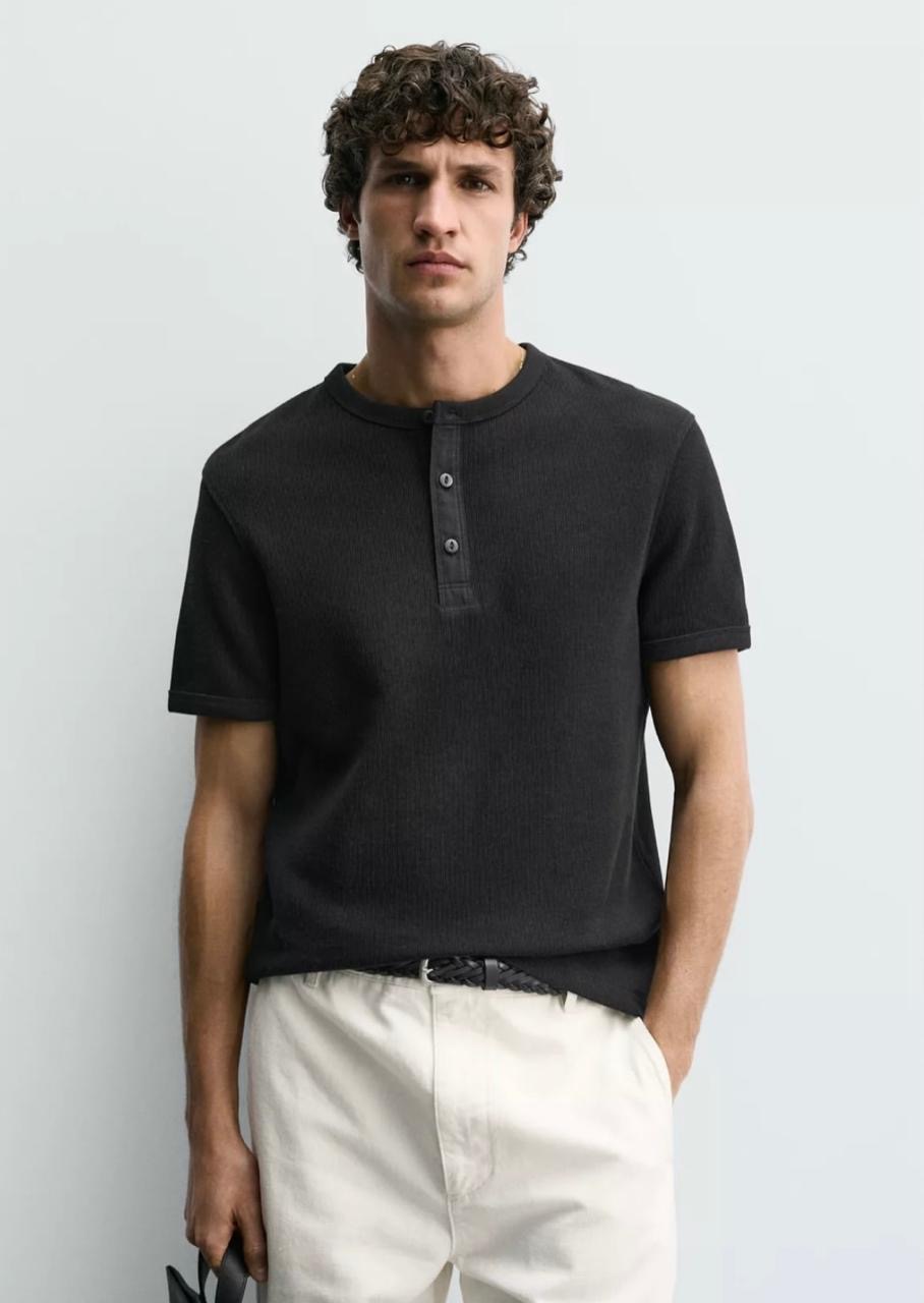 08b8476a-7073-4926-8948-356efd1c527e HENLEY T-SHIRT - Image 1